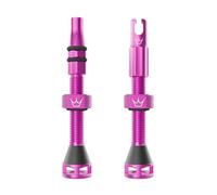 Peaty's Holeshot Fast Flow Tubeless Valves - High Airflow Anti Sealant Clog Design, Fast Tyre Setup, Fully Serviceable 7075 Aluminium, Bike Tyre Valves Compatible with MTB Rim Inserts, 42mm Punch