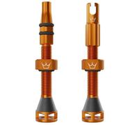 Peaty's Holeshot Fast Flow Tubeless Valves - Mango Orange, 42mm