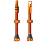 Peaty's Holeshot Fast Flow Tubeless Valves - Mango Orange, 60mm