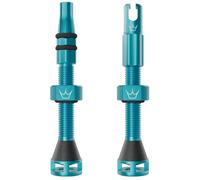 Peaty's Holeshot Fast Flow Tubeless Valves - Turquoise Blue, 42mm