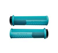 Peaty's Monarch Knurl Handlebar Grips in Turquoise Thick - Single