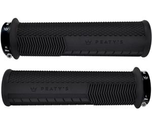 Peatys Monarch Knurl Lock On Handlebar Grips Black