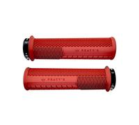 Peaty's Handlebar Grips – Monarch Knurl – Thick 32-34mm, Ergonomic Finger Bars & Thumb Pad, Red
