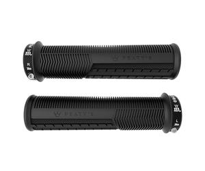 Peaty's Monarch Pro Bike Grips - Mushroom Texture Bike Handle Grips for Trail Comfort, Dual Compound Design with Impact Dampening Core, BMX, Ebike & MTB Handlebar Grip - Thick 32-34mm, Black