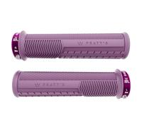 Peaty's Monarch Pro Mountain Bike Grips - Knurl Handle Grips for Precision Control, Dual Compound Design with Impact Dampening Core, BMX, Ebike & MTB Handlebar Grip - Thin 30-32mm, Plum Purple