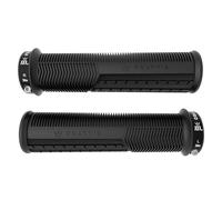 Peaty's Monarch Pro Mountain Bike Grips - Mushroom Texture Handle Grips for Trail Comfort, Dual Compound Design with Impact Dampening Core, BMX, Ebike & MTB Handlebar Grip - Thick 32-34mm, Black