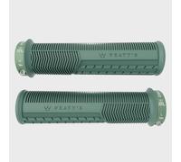 Peaty's Monarch Pro Mountain Bike Grips - Mushroom Texture Handle Grips for Trail Comfort, Dual Compound Design with Impact Dampening Core, BMX, Ebike & MTB Handlebar Grip - Thick 32-34mm, Mint Green