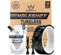 Peatys Tubeless Wheel Conversion Kit - Enduro & Dh - 30 mm Tape / 42 mm Valves / 2 X 120 Ml Holeshot Biofibre Sealant Pouch