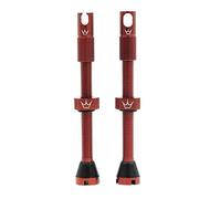 Peaty's X Chris King MK2 Tubeless Valves Presta - Integrated Spoke Key & Valve Core Removal Caps, Mountain Bike, Road & Gravel Bicycle Tyre, Insert Compatible, 7075 Aluminium - 60mm, Red