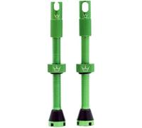Peaty's X Chris King MK2 Tubeless Valves Presta - Integrated Spoke Key & Valve Core Removal Caps, Mountain Bike, Road & Gravel Bicycle Tyre, Insert Compatible, 7075 Aluminium - 60mm, Emerald