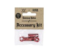 Peatys Chris King (MK2) Tubeless Valves Accessory Kit Red