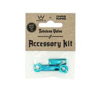 Peatys x Chris King Tubeless Valve Accessory Kit Turquoise