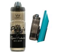 Peaty's x Fidlock Lockin Magnetic 600ml Bike Water Bottle & Mount, Bicycle Drink Bottles, Cycle Accessories for Mountain Biking & Cycling, Premium Alternative to Cage - Speed Products Smoked