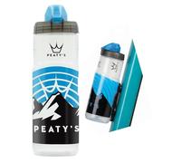 Peaty's x Fidlock Lockin Magnetic 600ml Bike Water Bottle & Mount, Bicycle Drink Bottles, Cycle Accessories for Mountain Biking & Cycling, Premium Alternative to Cage, Twist & Release - Sunrise Clear