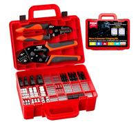 PEBA Crimp Tool Kit, 45 Types, Micro-Fit 3.0, JST PH XH SM SYP & Dupont | 45 Connector Types, 2.0-3.0mm Pitch, 32-20 AWG Crimping, Wire Stripper, for 3D Printers, Arduino, Raspberry Pi & PCB DIY
