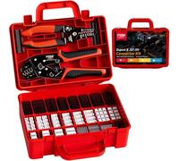 PEBA Crimping Tool and Dupont Connector Kit - 26 Types of 2.54mm Connectors & Crimp Pins, 2.5mm JST-XH 2/3/4/5/6/7-Pin Housings and Contacts, for DIY Electronics - Suitable for 0.03-0.5 mm² Wires