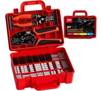 PEBA Crimping Tool and Dupont Connector Kit - 28 Types of 2.54 mm Connectors & Crimp Pins, 2.0 mm JST-PH & 2.5mm JST-XH Housings and Contacts, for DIY Electronics - Suitable for 0.03-0.5 mm² Wires