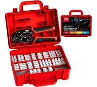 PEBA Crimping Tool and JST Connector Kit - 18 Types of 2.5 mm JST-XH Connectors & Crimp Pins, 2/3/4/5/6/7-Pin JST Housings and Contacts, for DIY Electronics - Suitable for 0.03-0.5 mm² Wires