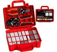 PEBA Crimping Tool Set, 30 Styles JST-SH 1.0 mm/GH 1.25 mm/ZH 1.5 mm/PH 2.0 mm Plug Set, Wire Stripper, Ratchet Crimper 0.03-0.34 mm² for JST-SH/GH/ZH/PH, TE - Molex 1.0-2.0 mm Pitch Open Clamp