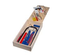 Pebaro 452 Quality Fretsaw Box with Sliding Lid, 23 Pieces, Craft Set, Fretsaw Bow, Made in Germany, Crafts with Wood, Includes Painting Box, Gift Idea for Children