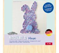 Pebaro NB8 Nail Picture Creative Set, Craft Set, Thread Picture, String Art, with Pre-Printed Rabbit Motif, Includes Nails, Crafts with Wood, Creative Gift Idea, Decorative Items, 20 x 20 cm