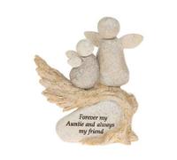 Pebble Art Angel Figurine - Auntie