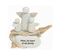 Pebble Art Angel Figurine - Mum