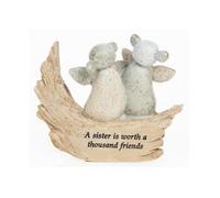 Pebble Art Angel Figurine - Sister