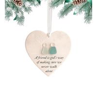 Pebble Art - Friendship Heart Ornament | Elegant Pendants for Women, Friends, Sisters, Roommates, Mother's Day, Birthday, Wedding, Christmas, Occasions