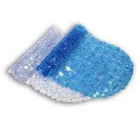 Pebble Bathmat In Blue - Vinyl And Slip Resistant Bath Mat 36 x 69 cm