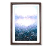 Pebble Beach Framed Print | A2 Walnut Framed Wall Art | Ready to Hang | Modern Beach Picture | Living Room Bedroom Lounge Office