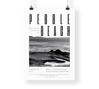 Pebble Beach Golf Poster - Black & White Print | Coastal Wall Art | Pebble Beach Golf Links | Gift for Him | Quote Print | Gift for Father's Day