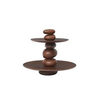 Pebble Cake Plate Dark Brown