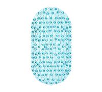 Pebble Design Oval Bath Mat - Blue