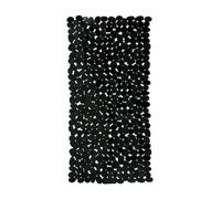 Pebble Design Rectangular PVC Bath Mat, Black