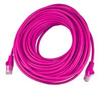 Pebble Eleven 15M Long CAT5e Ethernet Cable Pink Internet TV Router Wire Sky Q PS5 Xbox PC LAN