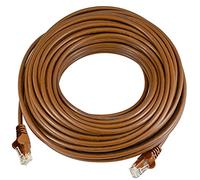 Pebble Eleven 20M Extra Long Ethernet Cable CAT5e Brown Network Internet Wire Connector Lead