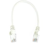 Pebble Eleven Extra Short 25cm Ethernet Network Cable CAT5e Small Internet PC Patch Lead White