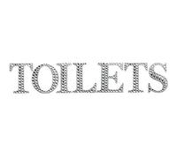 Pebble Eleven Toilets Door Sign Large Internal Diamante Stick On Letters Cubicle Bathroom Bar