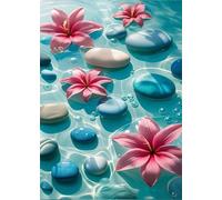 Pebble Flower Jigsaw Puzzles for Adults 700 Pieces Educational Toys Challenging Game 700 Piece Puzzles for Adults for The Whole for Women Gifts for Men