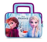 Pebble Gear Frozen 2 Carry Bag - Universal neoprene kids tablet carry bag in Disney Frozen 2 Design, for 7" tablets (Fire 7 Kids Edition), with durable zipper, Elsa, Anna and Olaf