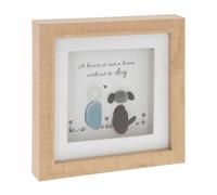 Pebble Glass Square Plaque - A House Is Not A Home Without A Dog