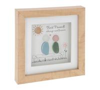 Pebble Glass Square Plaque - Best Friend