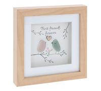 Pebble Glass Square Plaque - Best Friend