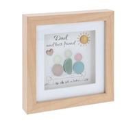 Pebble Glass Square Plaque - Dad