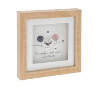 Pebble Glass Square Plaque - Family