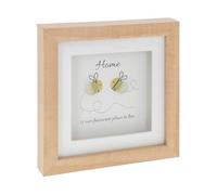 Pebble Glass Square Plaque - Home