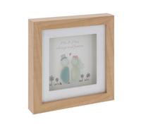 Pebble Glass Square Plaque - Mr & Mrs