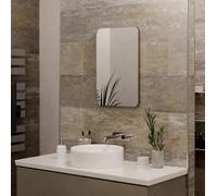 Pebble Grey Mirror 400x600mm IP44 - Jett Slim Rectangular Chrome Frame Design, Stylish Bathroom Mirrors for Wall, Elegant Mirror Wall Accent Over Sink