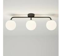 Pebble Grey Solara 3 Bar Globe Spotlight 590.5 x 120 x 195mm Black - Bathroom Lights, Kitchen Lighting, Bedroom Lights, Living Room, Ceiling Spotlights, Ceiling Light, Home Improvement